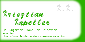 krisztian kapeller business card