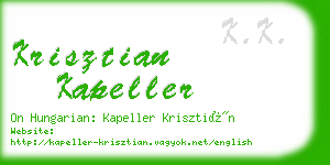 krisztian kapeller business card